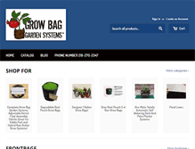 Tablet Screenshot of growbaggardensystems.com